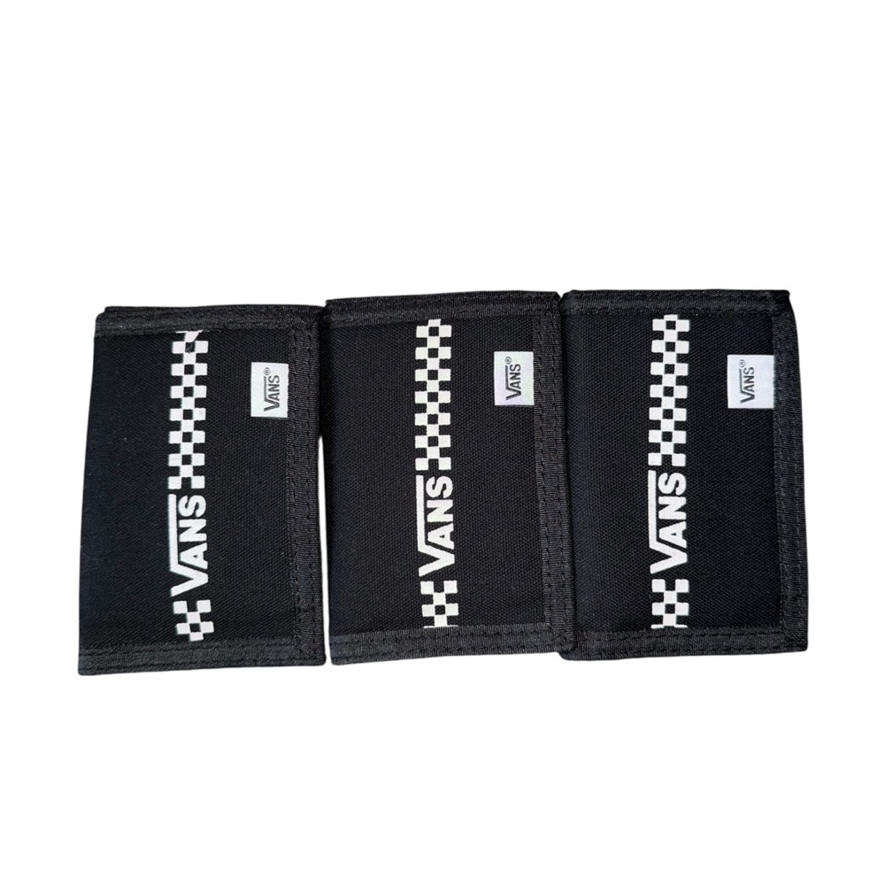 Vans Black Checkered Trifold Wallet